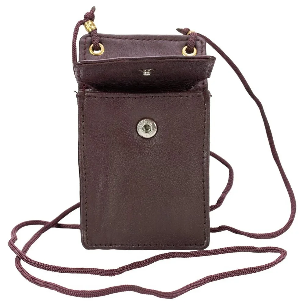 Genuine Leather ID Holder foe men/Women, ID Card Organizer for School, Office
